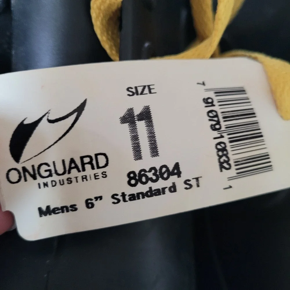 Onguard 86304 Men's 6" PVC Steel Toe Work Boots Black NWT Size 11 - Picture 4 of 10